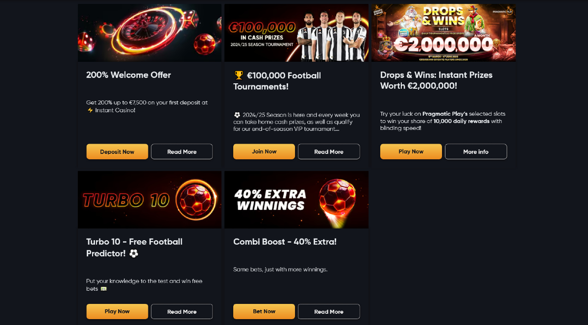 Instant Casino vélemények - bónuszok