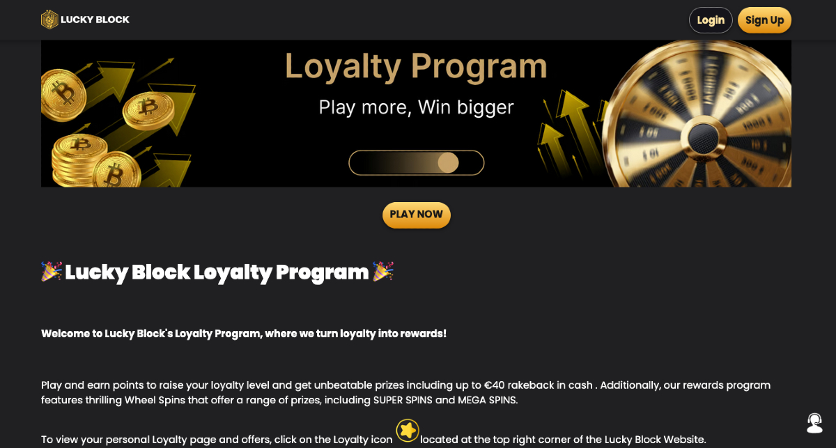 Lucky Block vélemények 2025 - Loyalty Program