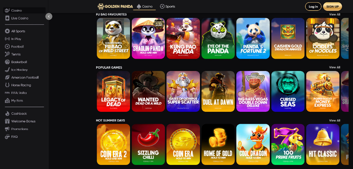 Befizetés nélküli bónusz - Golden Panda