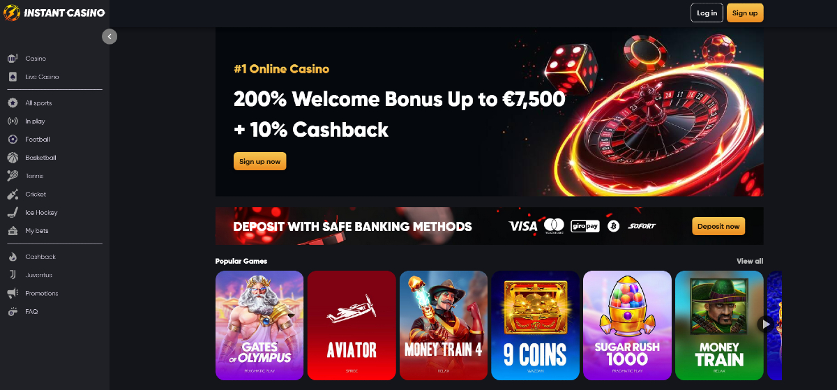 Befizetés nélküli bónuszok - Instant Casino