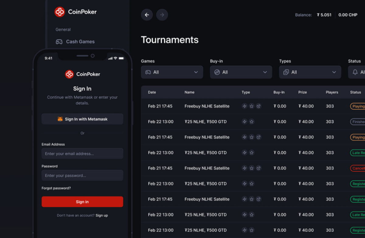 CoinPoker - mobil