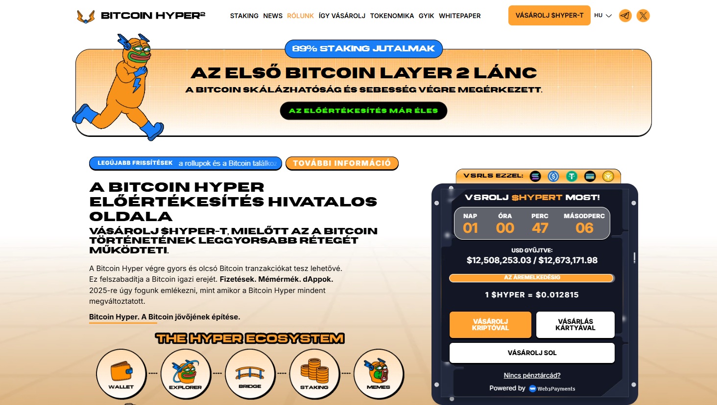 Bitcoin Hyper nyito oldal