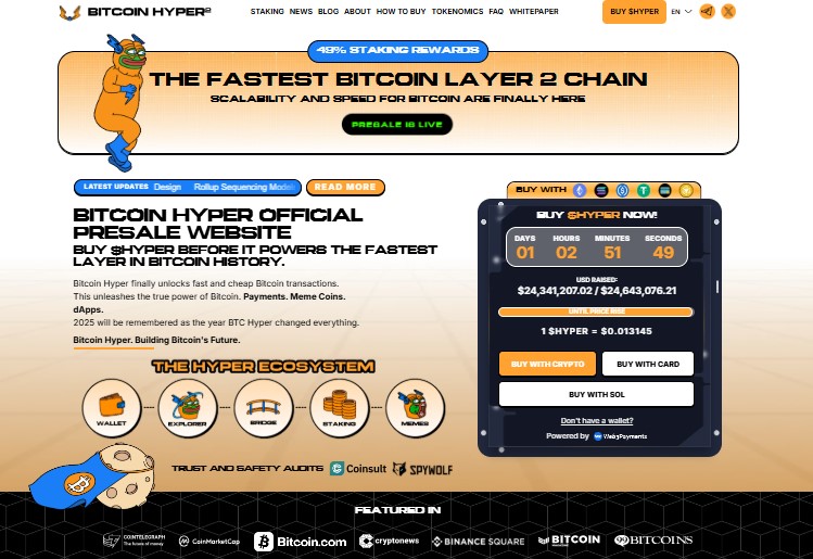 Bitcoin Hyper főoldal