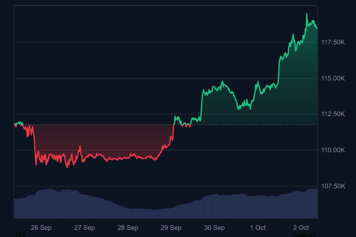 A Bitcoin 118 000 dollár felett jár, és további emelkedés várható -  CryptoDnes Magyarország
