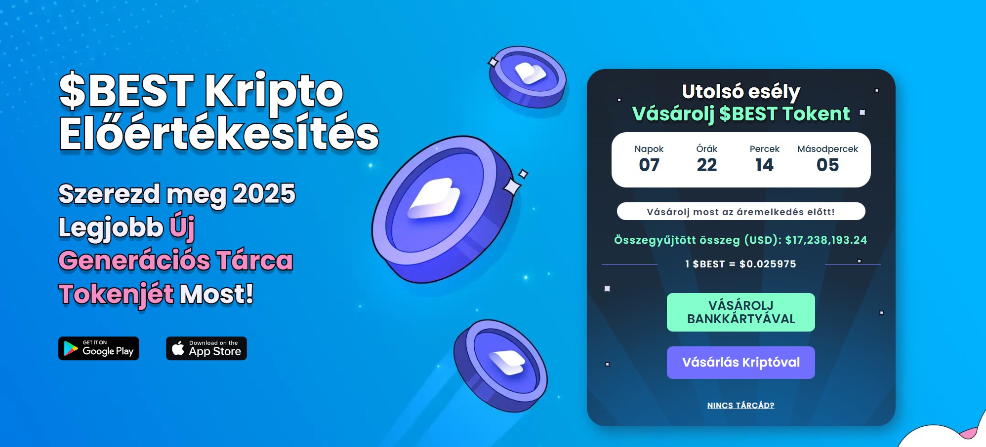 Best Wallet Token előértékesítés