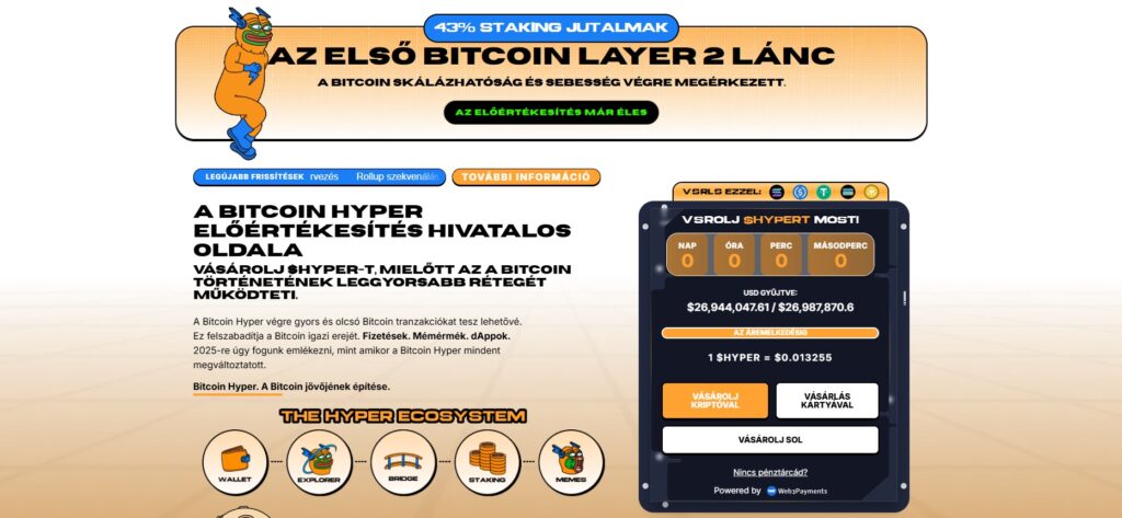 Bitcoin hyper előértékesítés