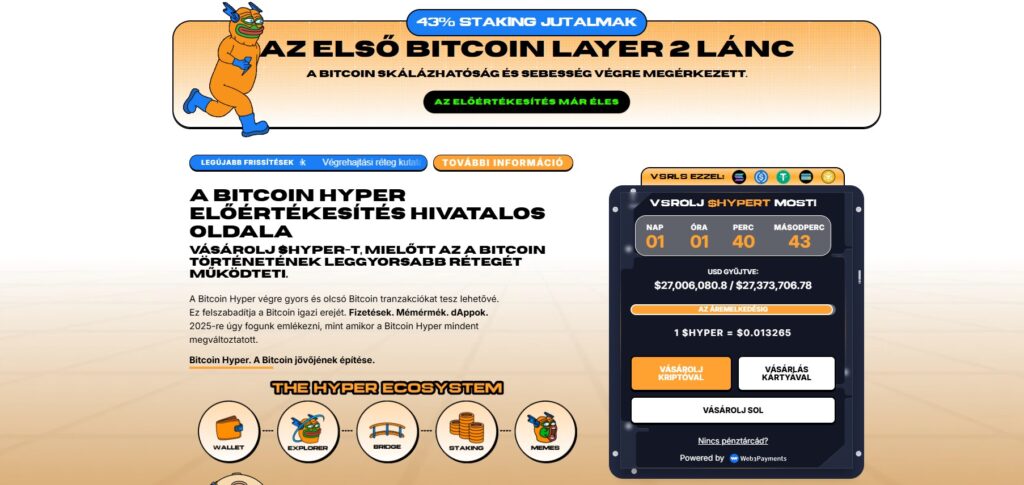 Bitcoin hyper előértékesítés