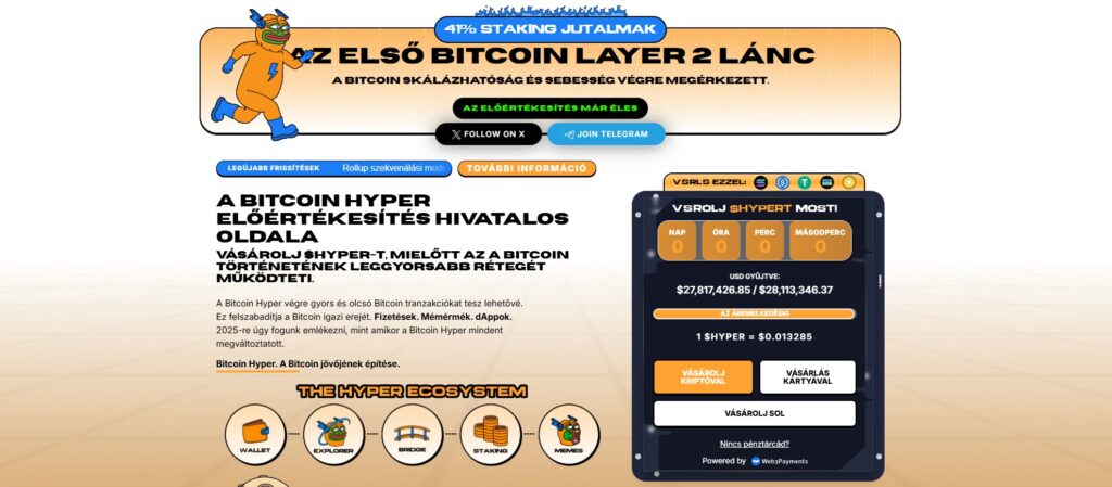 Bitcoin hyper előértékesítés
