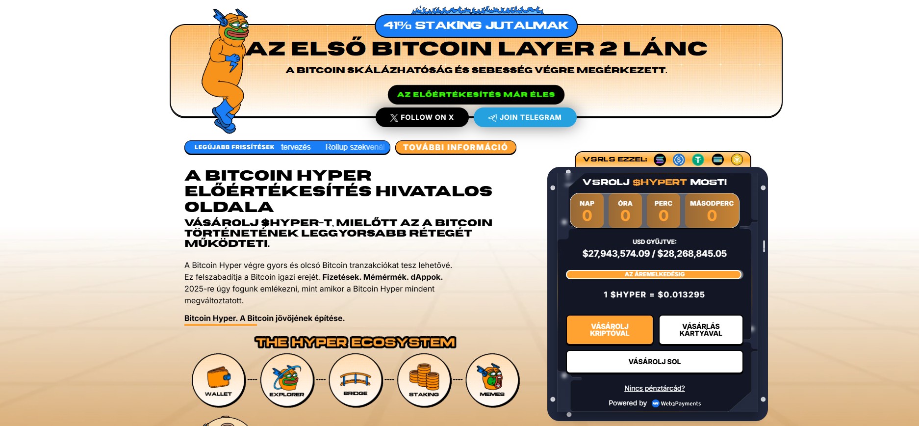 Bitcoin hyper előértékesítés