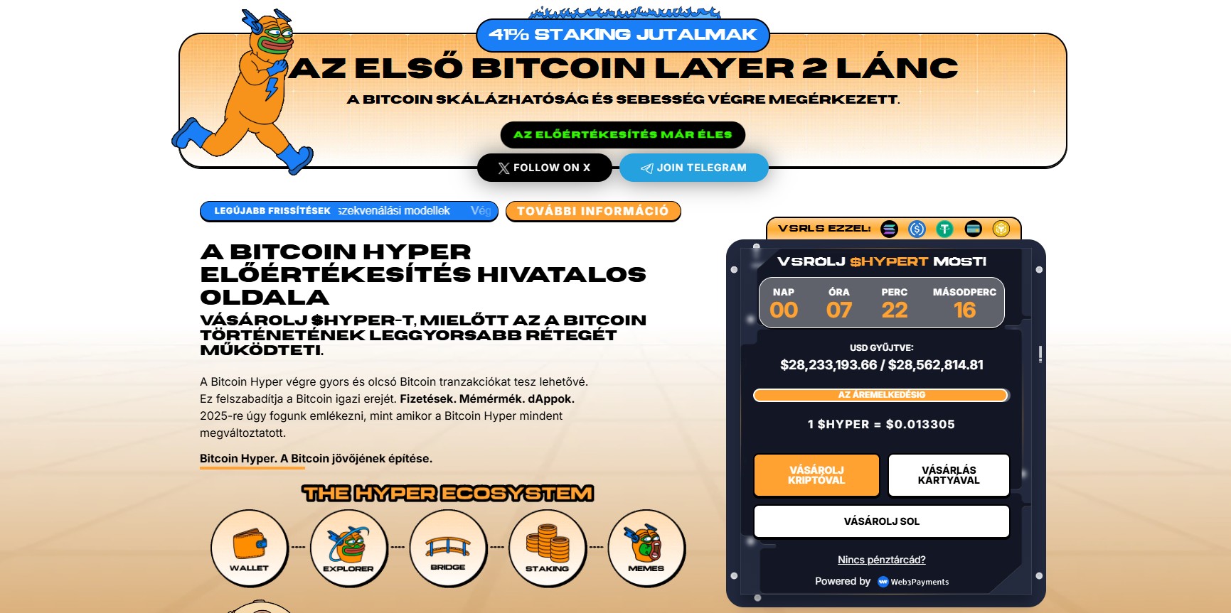 Bitcoin hyper előértékesítés
