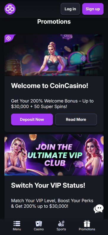 coincasino bitcoin kaszino