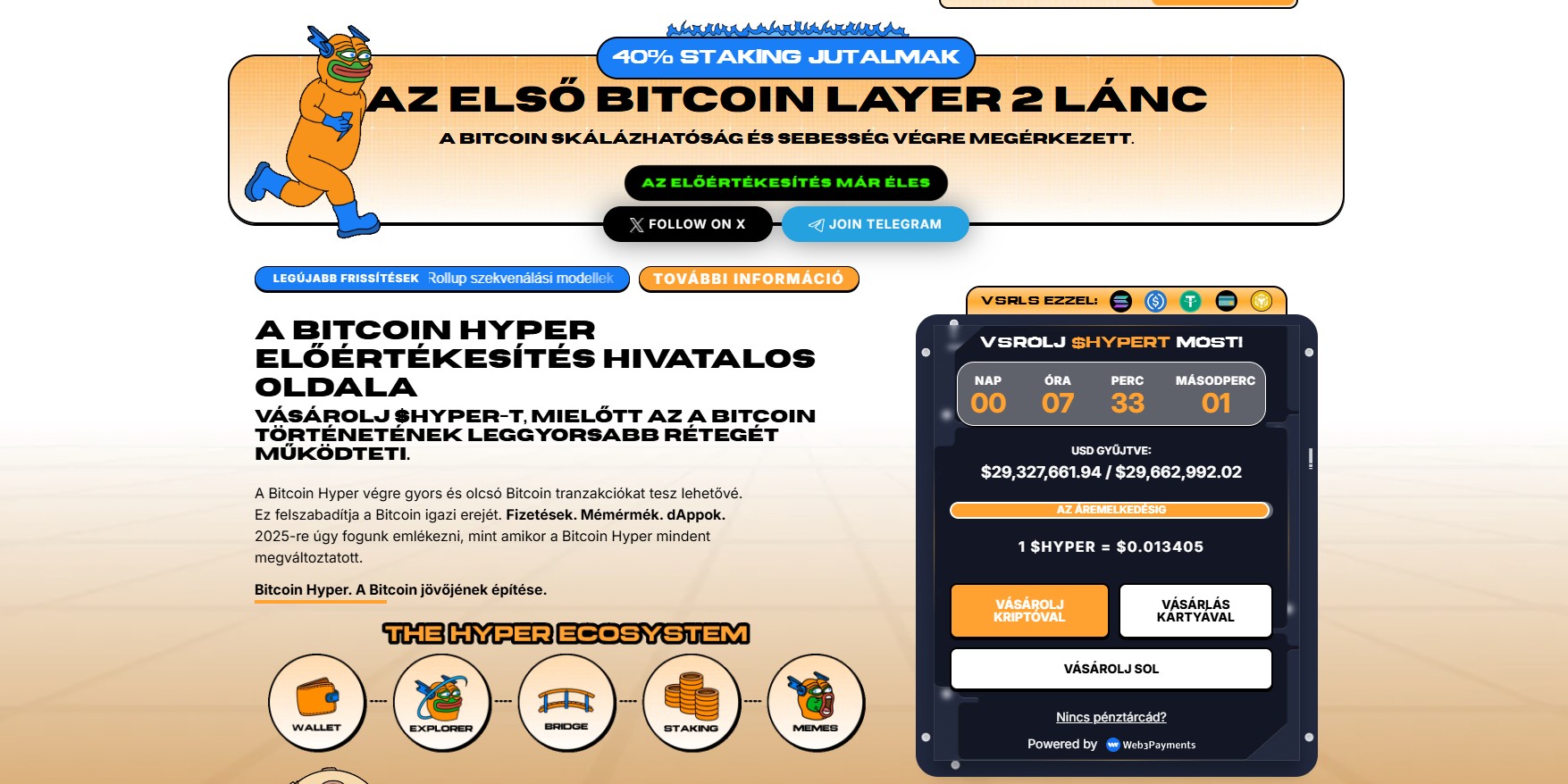 Bitcoin hyper előértékesítés