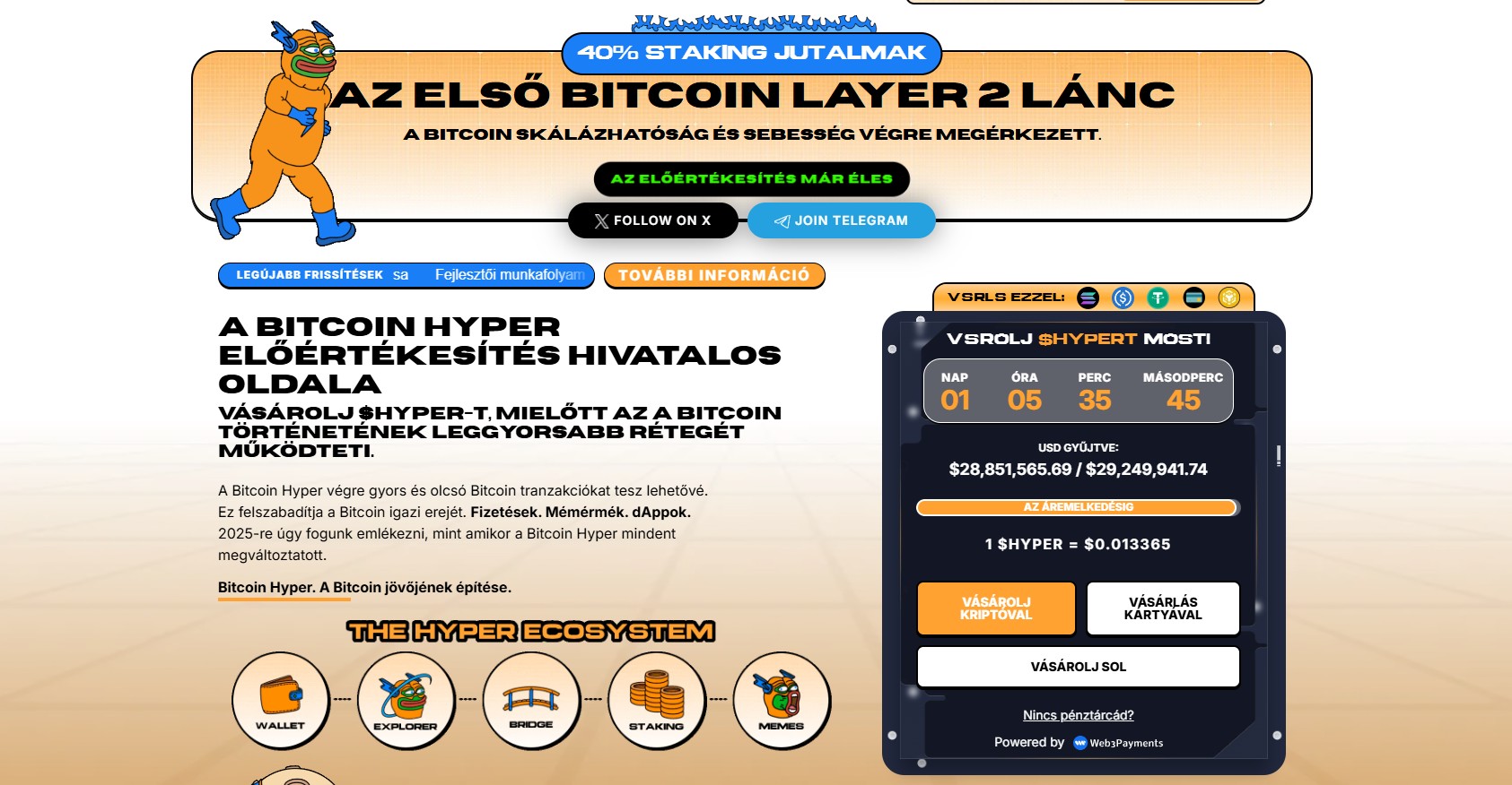 Bitcoin hyper előértékesítés