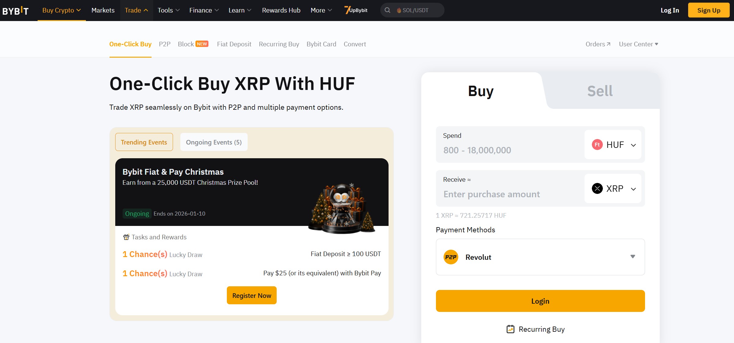 Bybit XRP vásárlás