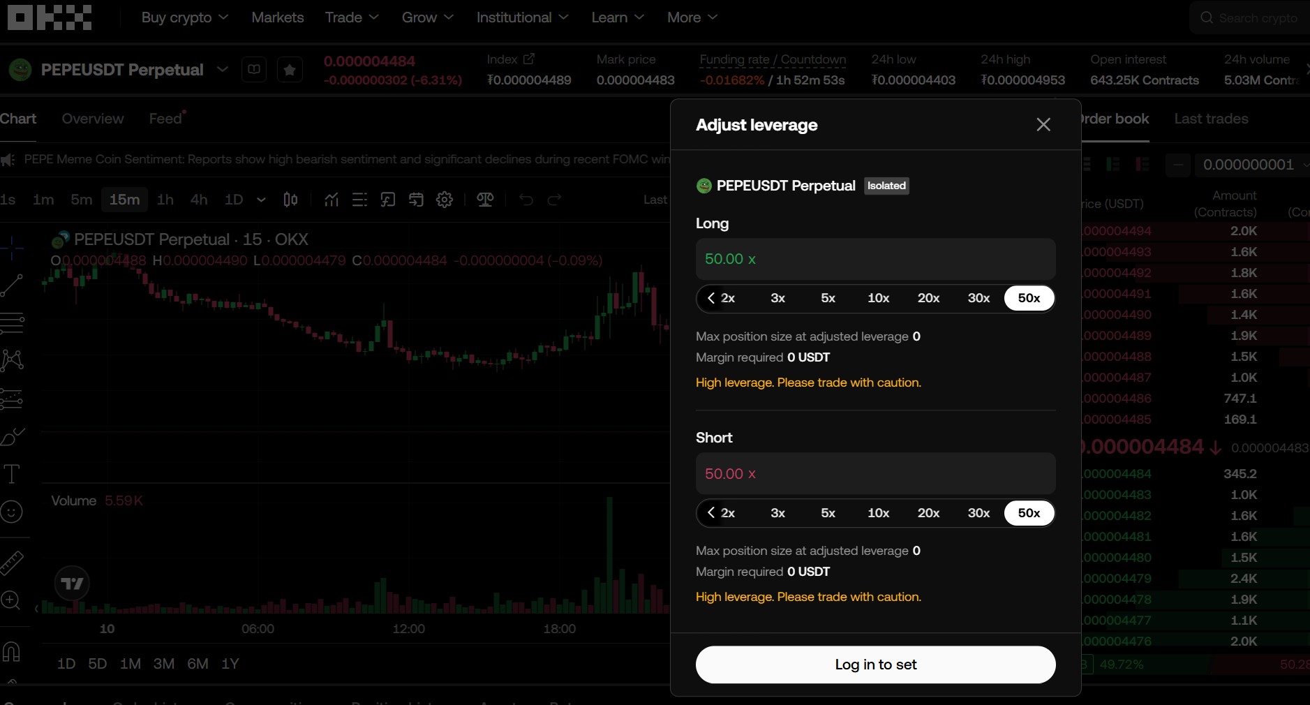 OKX PEPE coin vásárlás