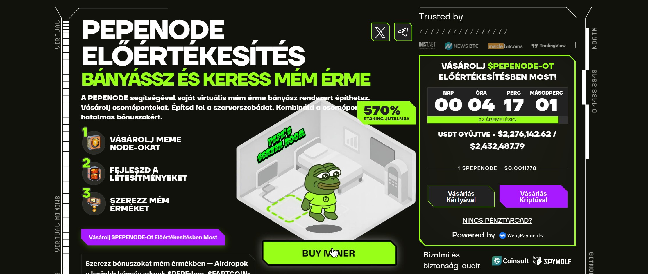 PEPENODE előértékesítés
