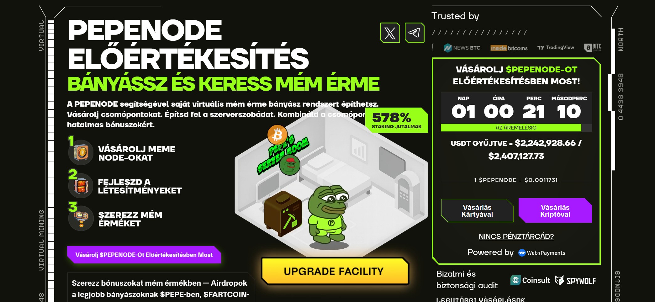 PEPENODE előértékesítés