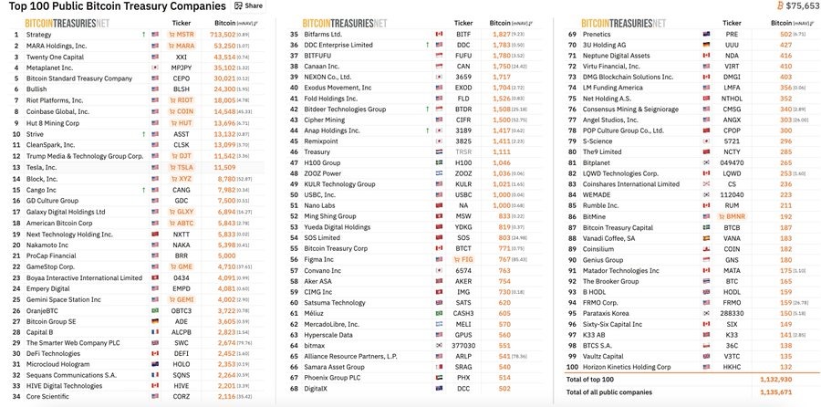 top bitcoin treasury cegek