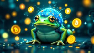 MIND of Pepeの未来的なAI機能を表すイラスト
