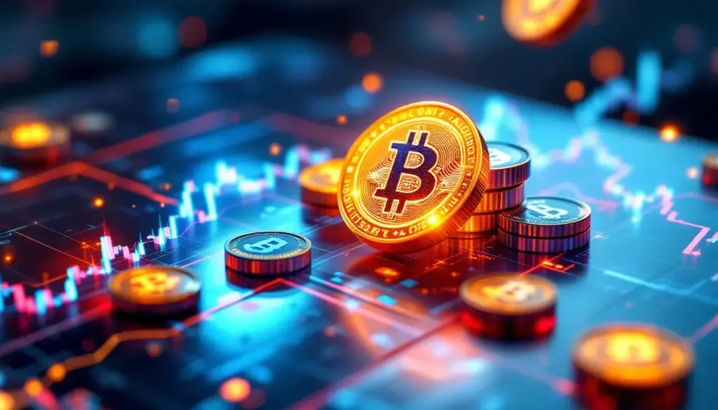 主要アルトコインとSolaxyの成長を象徴するデジタルチャートと仮想通貨のイメージ