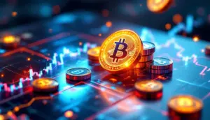 主要アルトコインとSolaxyの成長を象徴するデジタルチャートと仮想通貨のイメージ