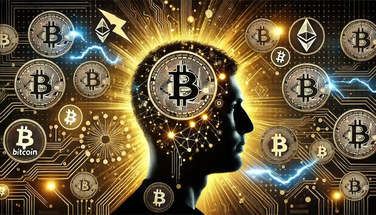 脳内にビットコインがある様子