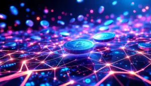 AIが予測する仮想通貨Piネットワークの未来をイメージした画像