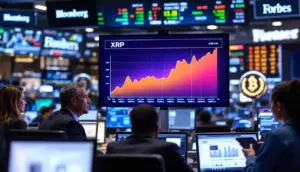 機関投資家向けのXRP取引環境を示すチャートとグラフ