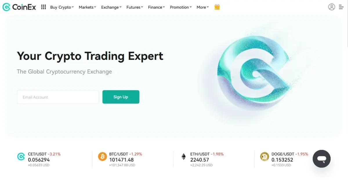 CoinEX公式ページ