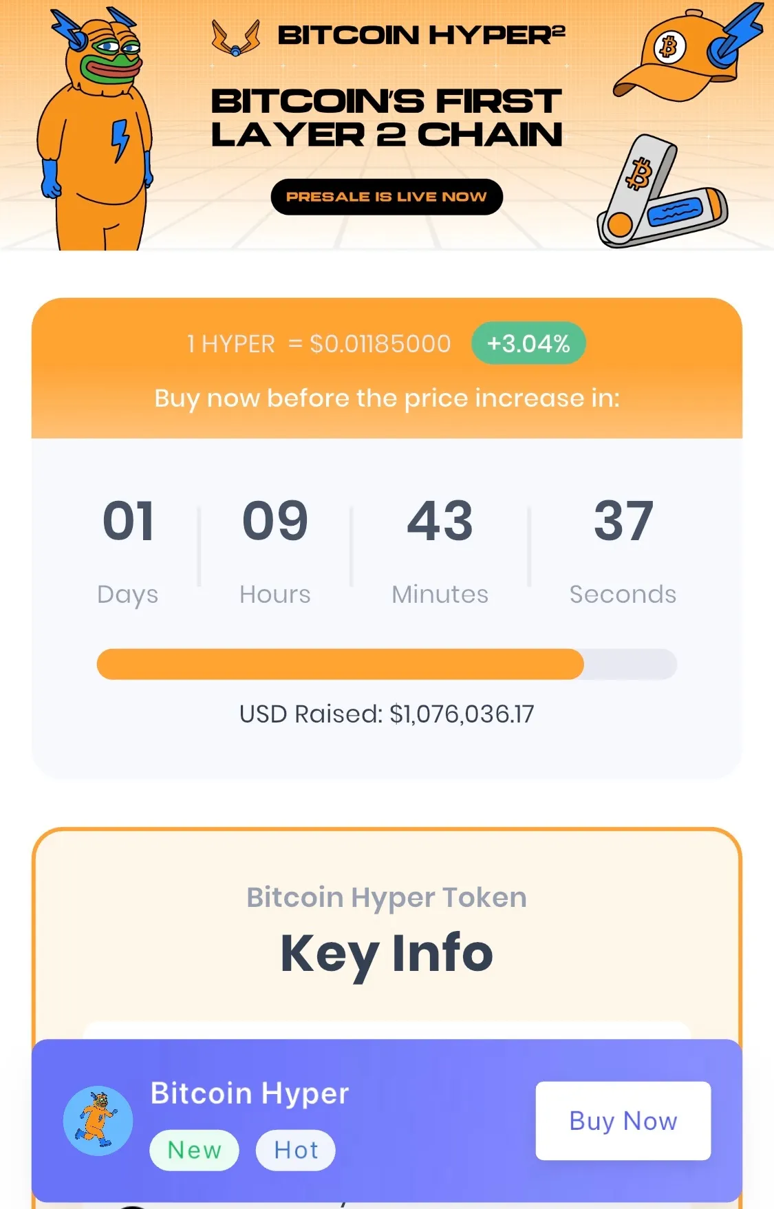 Bitcoin Hyper（HYPER）モバイルサイト