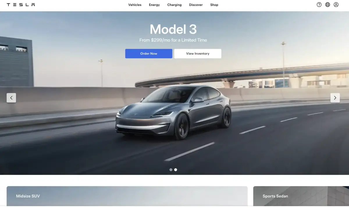 テスラ（TSLA）公式サイト