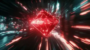 ワープする赤いダイヤモンド