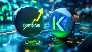 Pump.funによるKolscan買収を象徴する未来的なデジタルアート