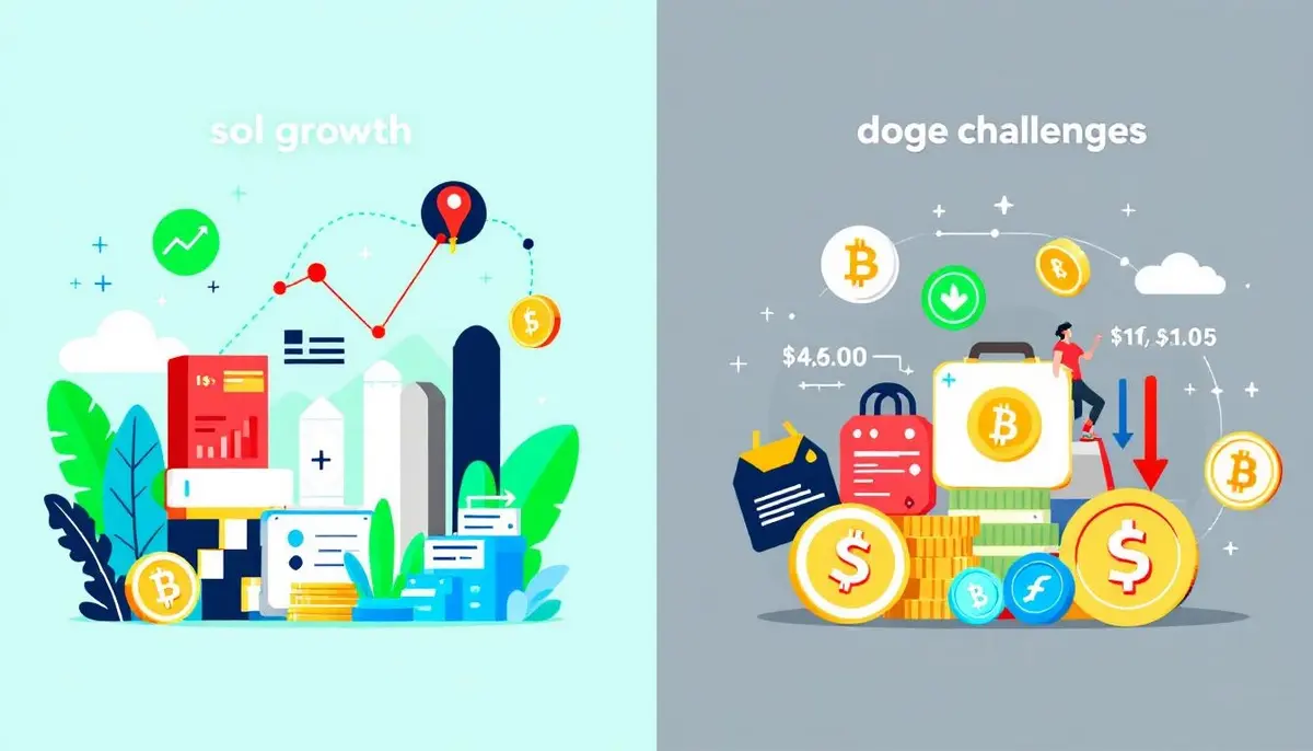 ソラナとドージコイン、100倍リターンを狙える仮想通貨おすすめはどっち？