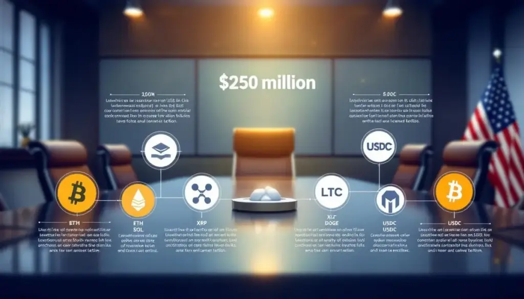 企業の財務資産として仮想通貨が保管される様子を示すイラスト
