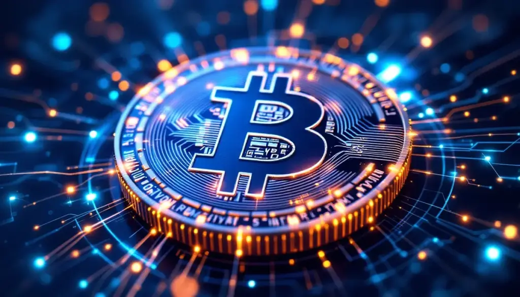 Bitcoin Hyperを中心に有望アルトコインの成長を象徴する未来的なビジュアル