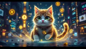HyperliquidのHypurr NFTコレクションを象徴する未来的な猫のキャラクター