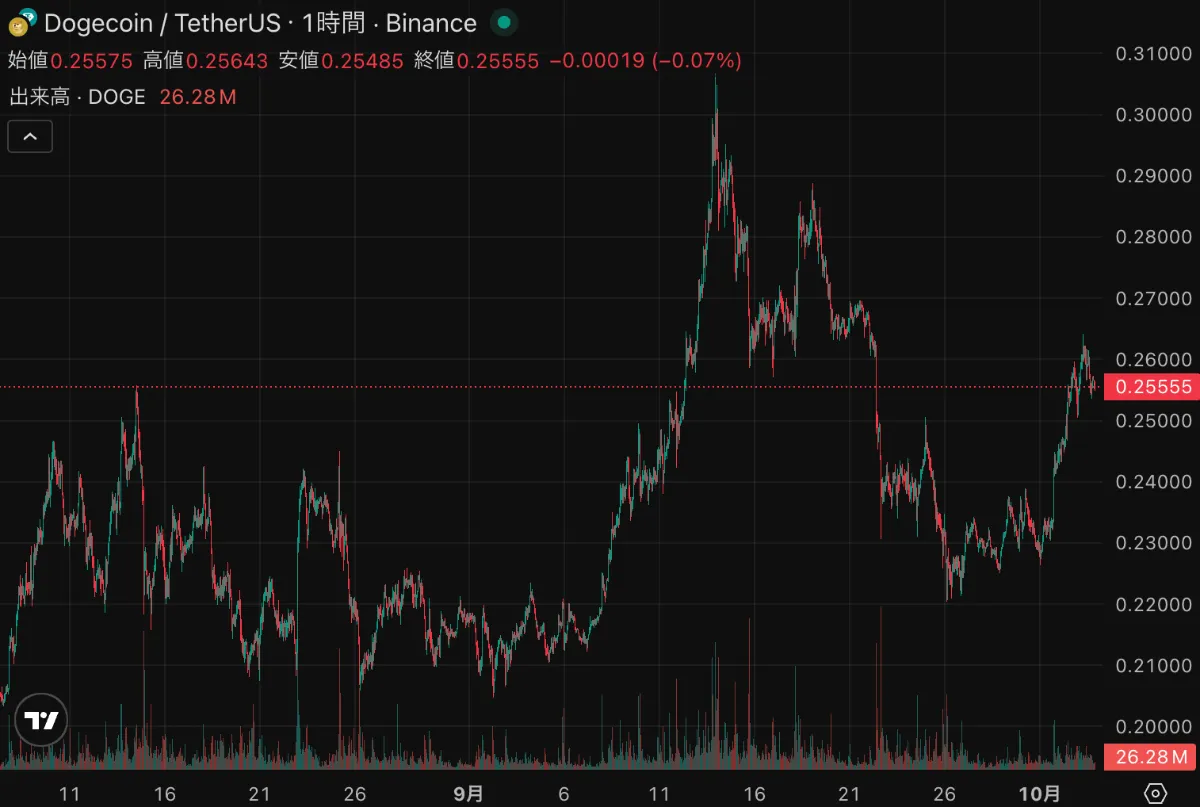 ドージコイン、高値に再挑戦？DOGE銘柄が仮想通貨1000倍候補に