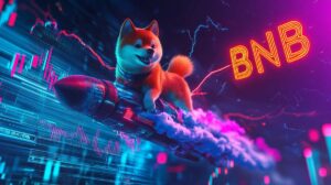 BNB関連ミームコインが上昇しているイメージ
