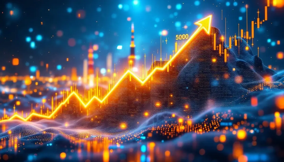 日経平均株価、史上初の5万円突破｜BTCや新しい仮想通貨も波乗り