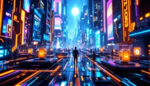 NFTメタバース「Otherside」のデジタル世界を表現した未来的な仮想空間