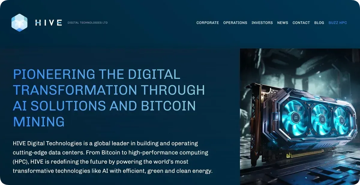 HIVE Digital Technologies公式サイト