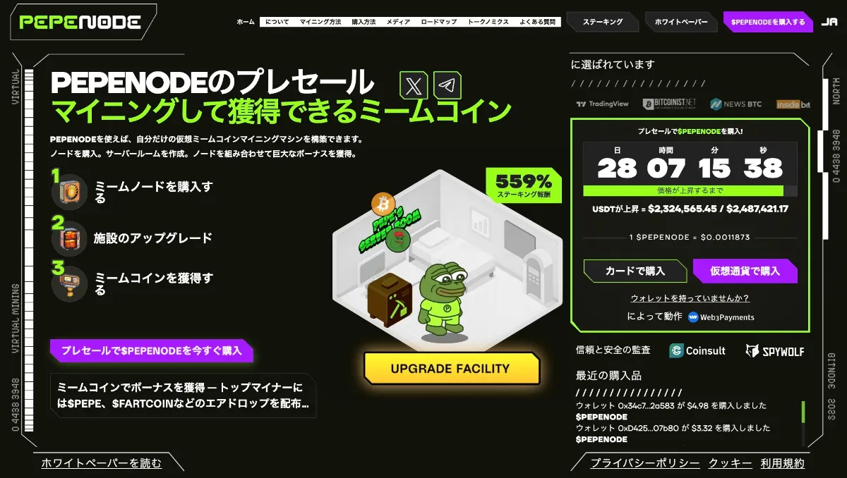 PepeNodeの公式サイト