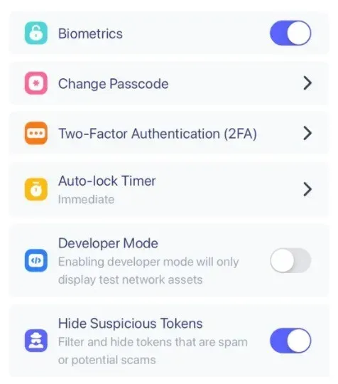Best Walletの二要素認証(2FA)設定