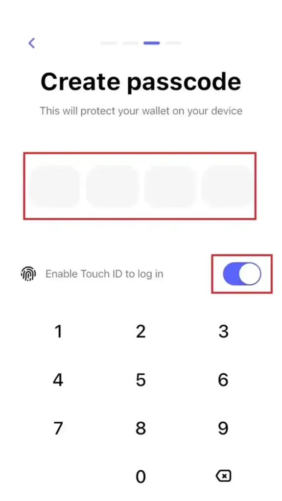 Best Walletでパスコードを設定する