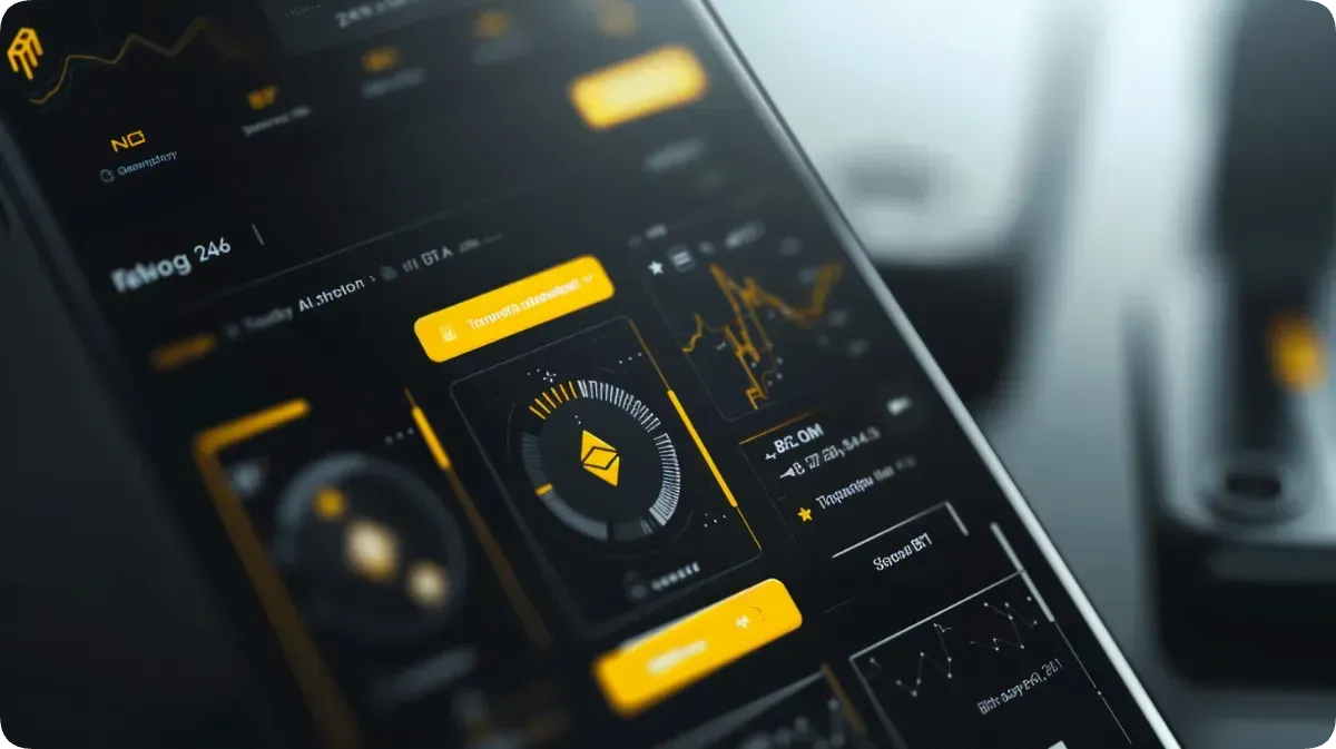 新しい仮想通貨取引を見せるウォレット・インターフェース