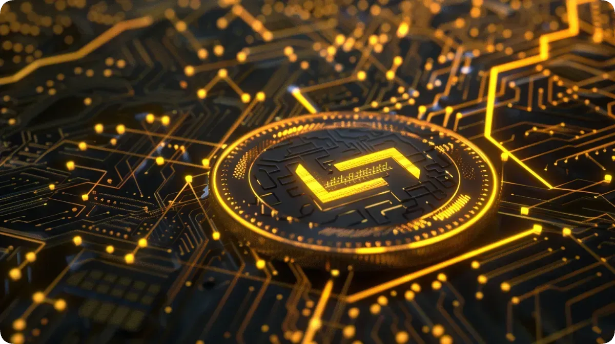 新しい仮想通貨のロゴを持つ洗練されたコイン