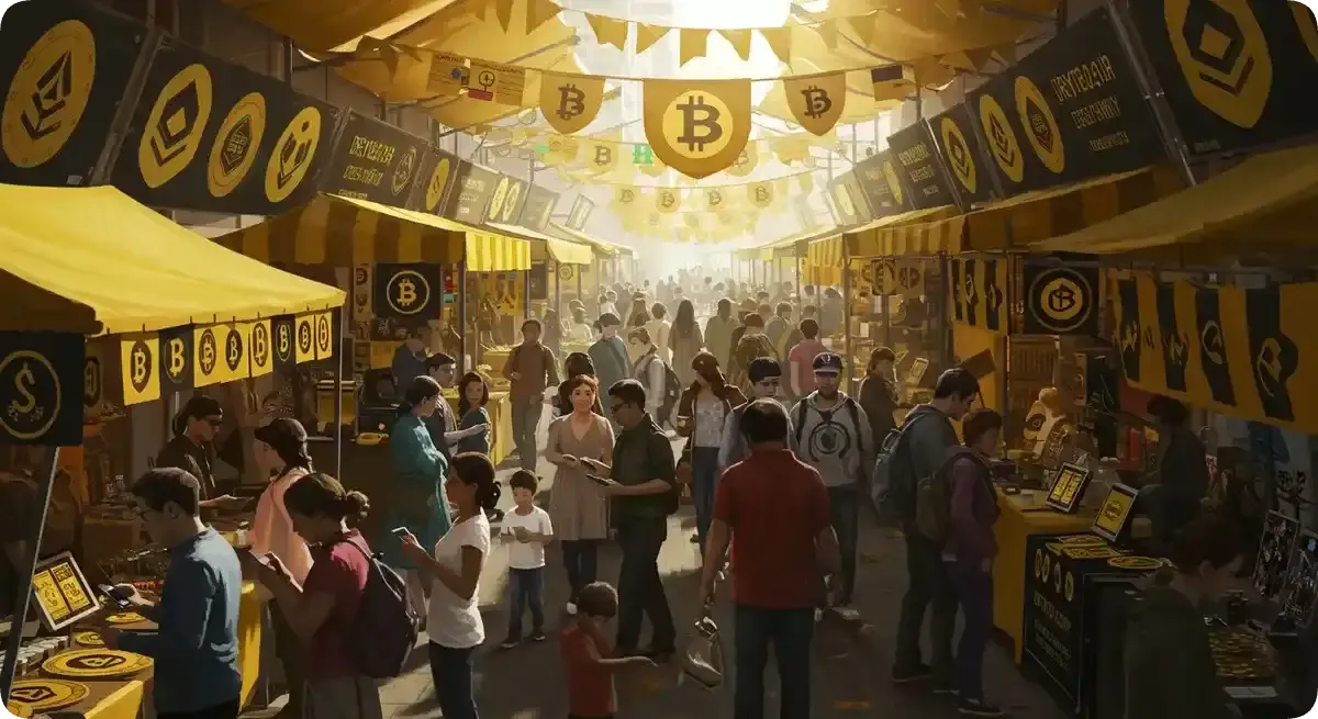 ビットコイン市場の賑わい