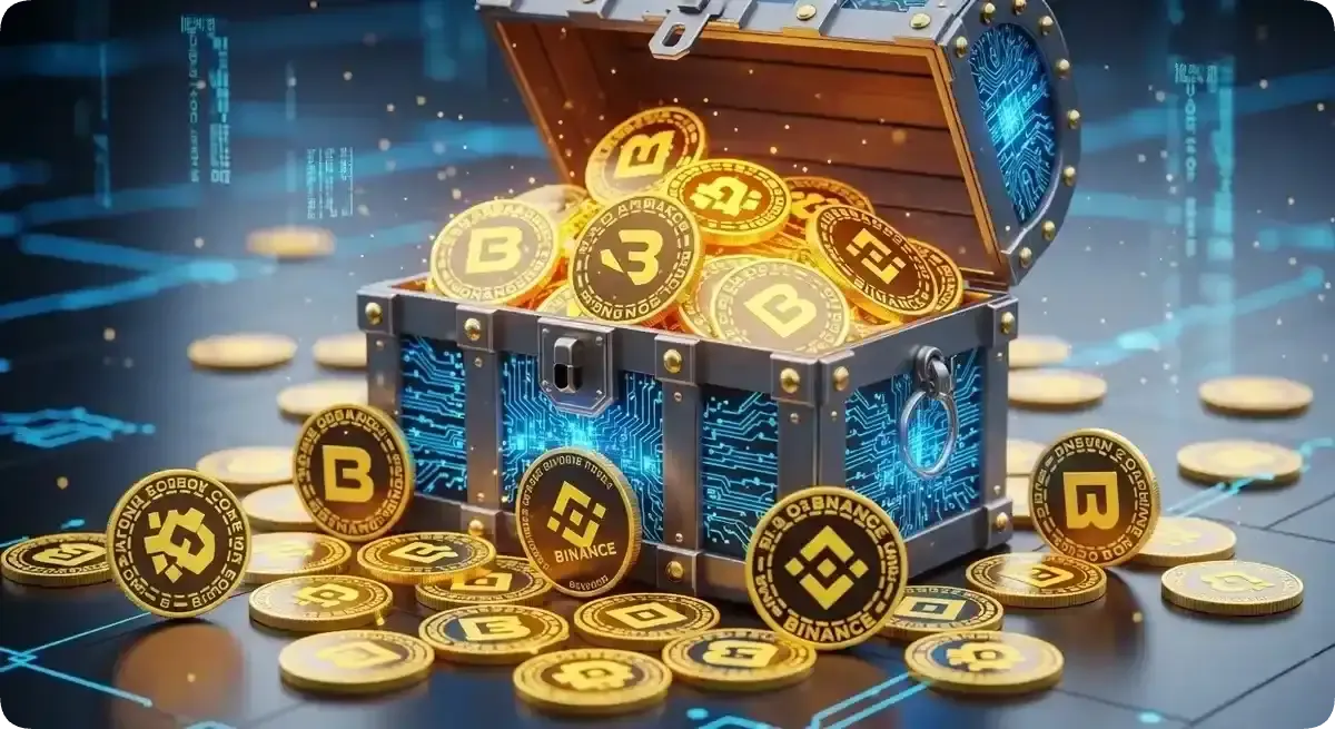 宝箱に詰まった仮想通貨(暗号資産)