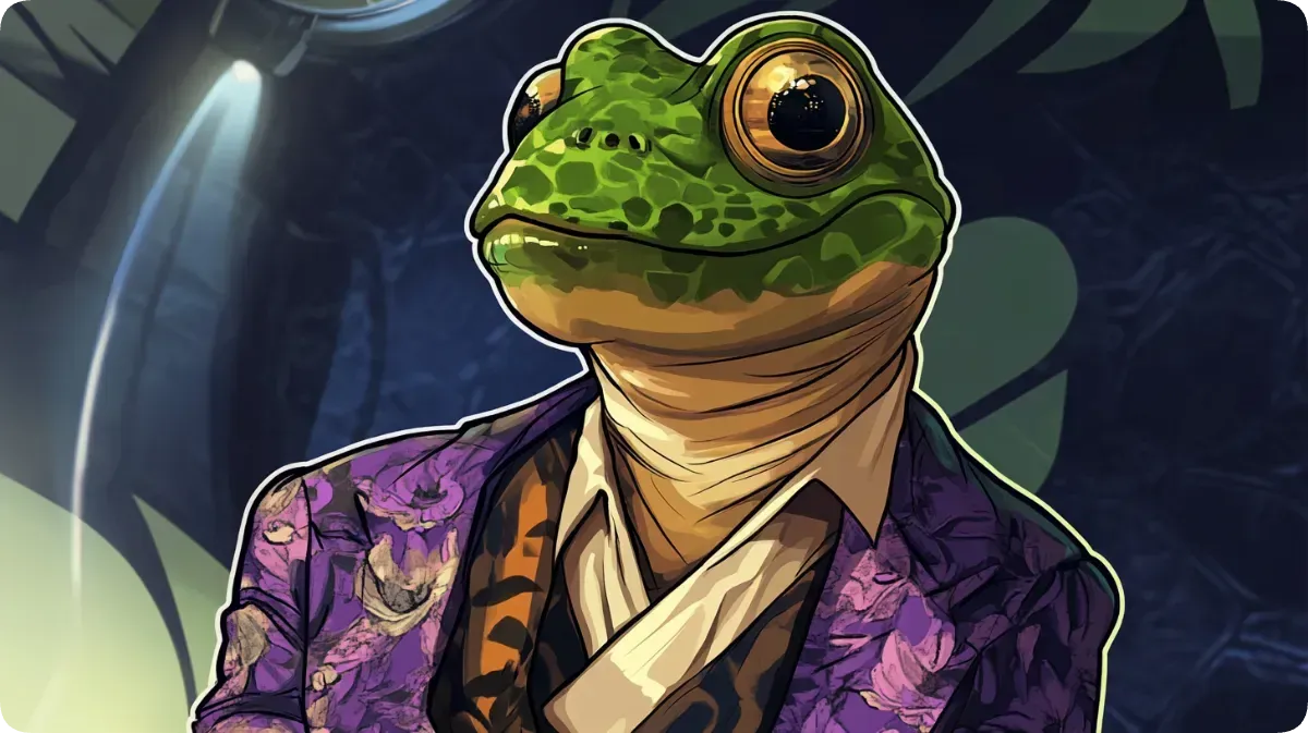 ジョーカー姿を楽しむぺぺコイン(PEPE)